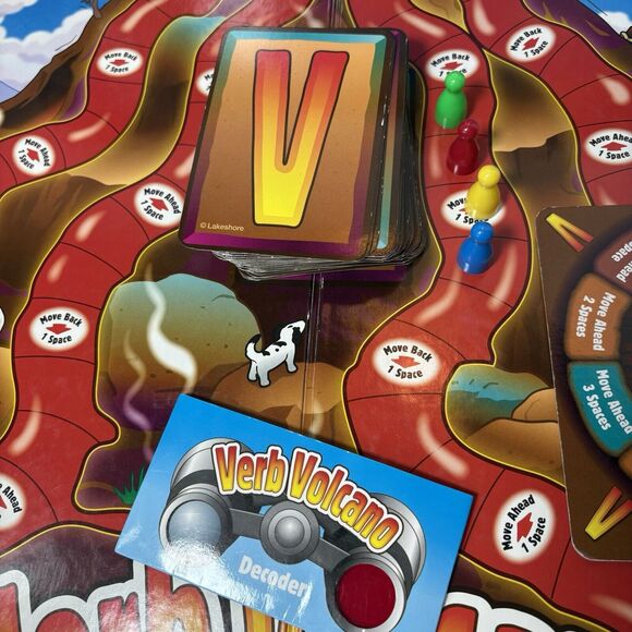 Lakeshore Board Game Verb Volcano Education‎ English Homeschool Cards F4 - Picture 5 of 14